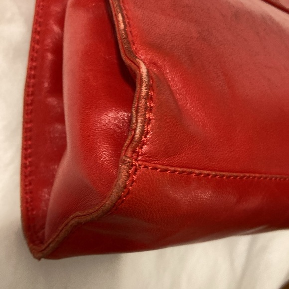 Maud Frizon Red ￼ handheld vintage bag with detachable shoulder strap Rare - Picture 11 of 12